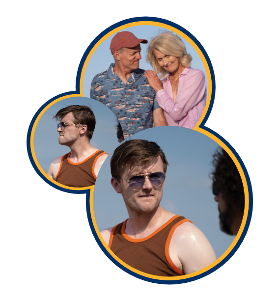 People aging with sun exposure