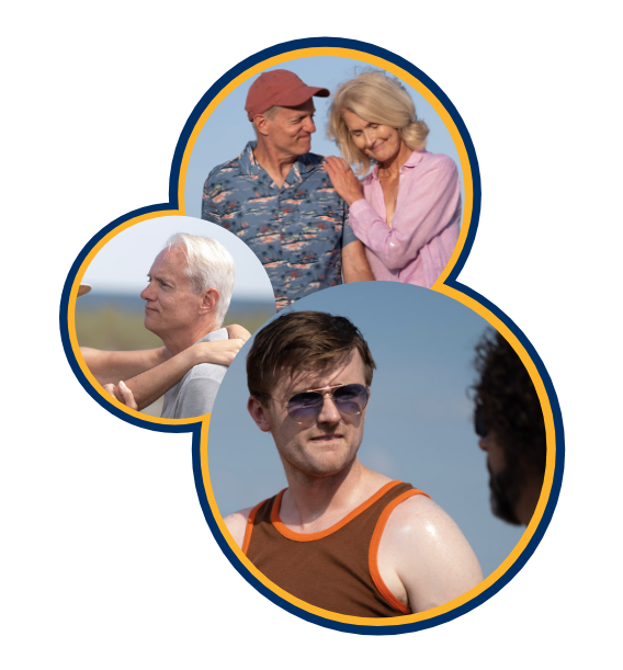 People aging with sun exposure